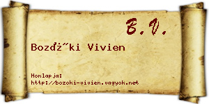 Bozóki Vivien névjegykártya